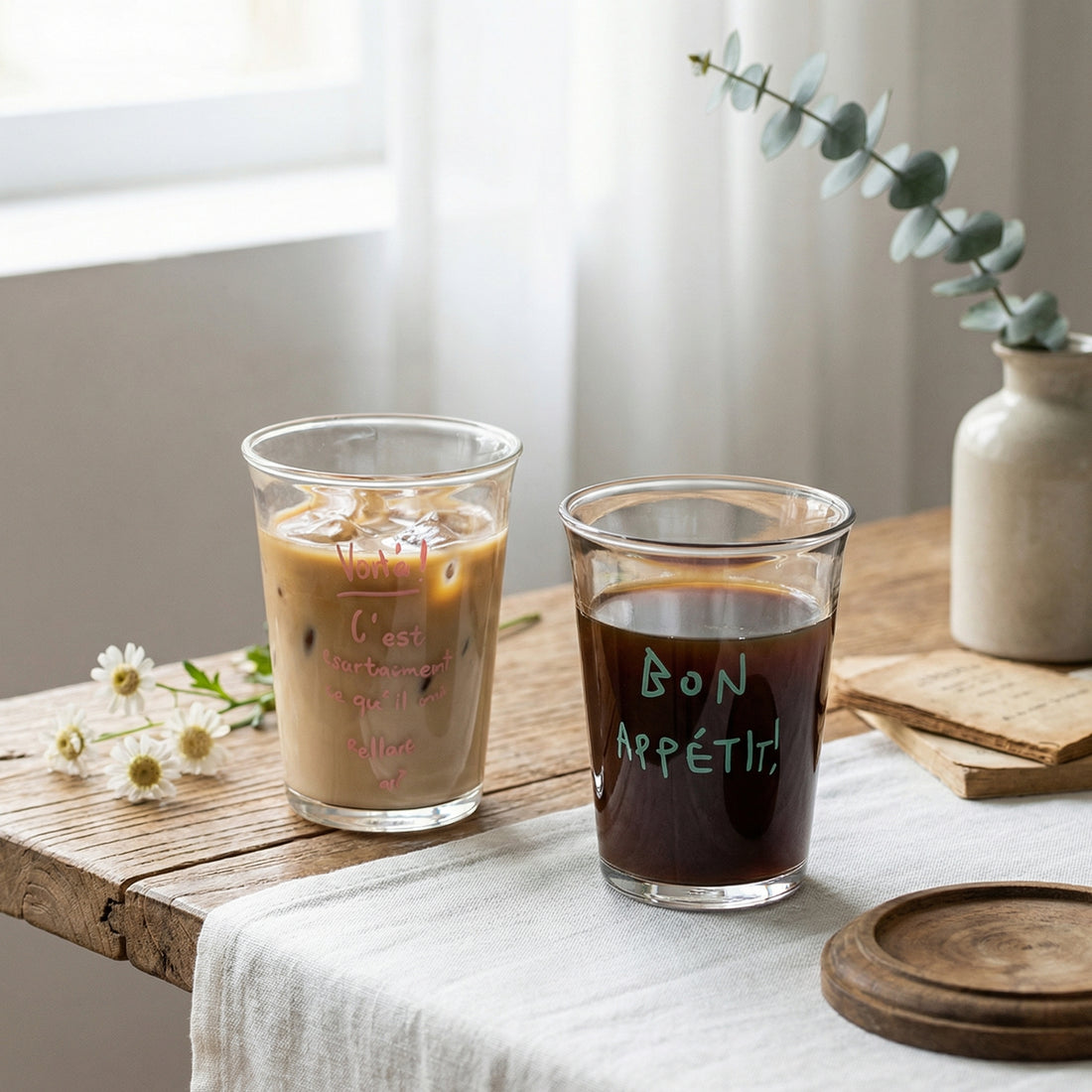 French Style Clear Glass Tumbler