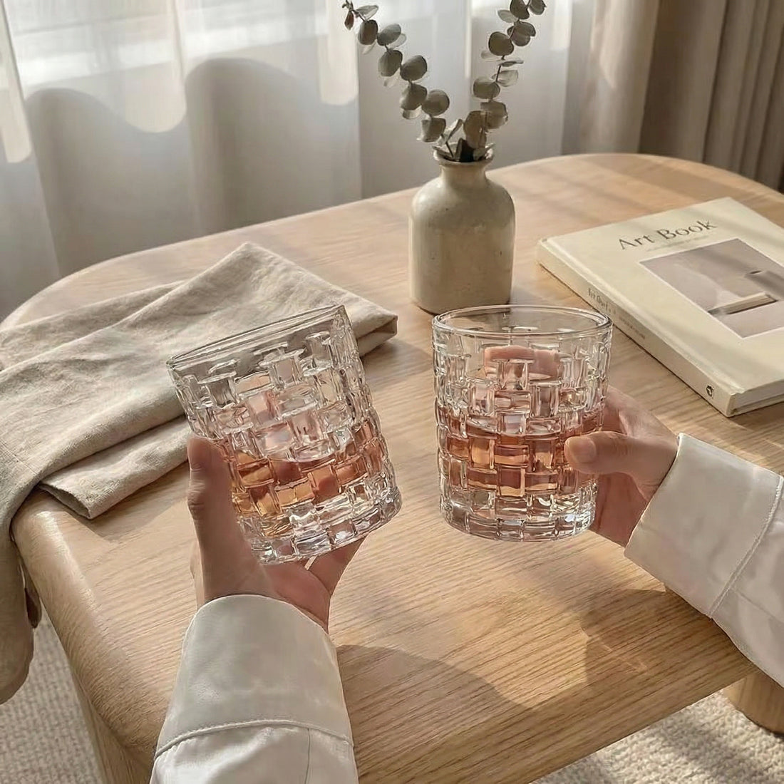 Vintage Checkered Cut Glass